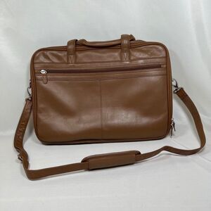 Wilson’s Genuine Leather Travel Briefcase Laptop Bag W/ Shoulder Strap